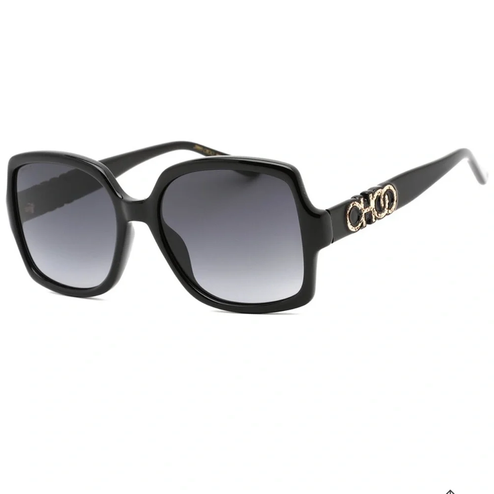 Authentic Jimmy Choo Chic Sammy G 55mm Black Sunglasses NWT! - Picture 10 of 14